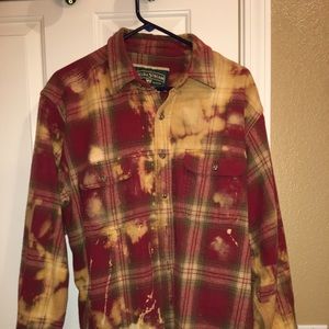 Custom Bleached Field & Stream Flannel Size Large